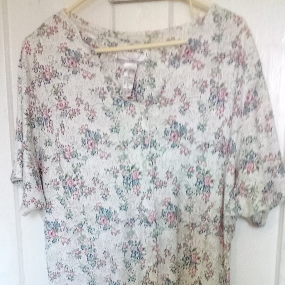 Vintage Lauren Brooke Short Sleeve Floral Dress  Size 2X